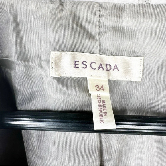 Escada Light Gray Leather Jacket - Picture 4 of 4